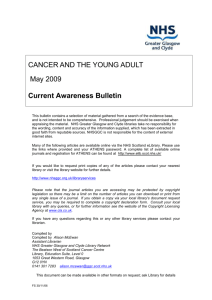 Current Awareness Bulletins - NHS Greater Glasgow and Clyde