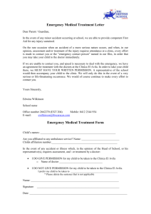 Emergency Medical Treatment Letter