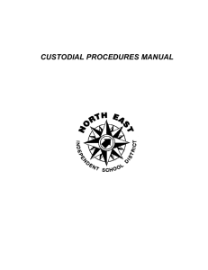 Custodial Procedures Manual - North East Independent School District