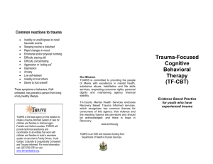 Trauma-Focused Cognitive Behavioral Therapy - Tri