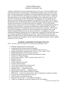 Academic Leadership Curriculum Overview