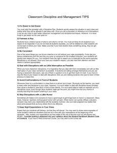 Classroom Discipline and Management TIPS Page 2.