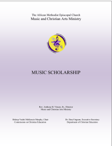 THE MUSIC AND CHRISTIAN ARTS MINISTRY