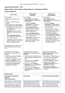 Level 2 Media Studies (90279) 2011 Assessment Schedule
