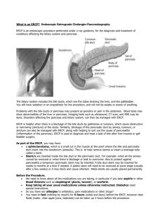 What is an ERCP? Endoscopic Retrograde Cholangio