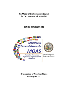 9th Model of the Permanent Council - MOAS