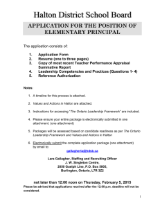 Elementary Principal Application Package Spring 2015