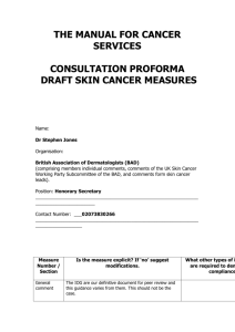 the manual for cancer services - British Association of Dermatologists