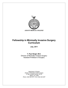 Fellowship in Minimally Invasive Surgery Curriculum