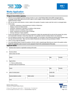 Works application form (Form WM7)