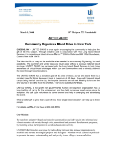 Community Organizes Blood Drive in New York