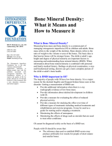 Bone Mineral Density - Osteogenesis Imperfecta Foundation