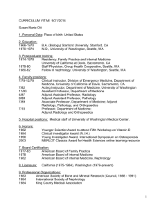 CV for Dr. Susan Ott - University of Washington