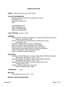 curriculum vitae - New Mexico Clinical Research & Osteoporosis