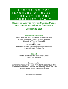 Symposium for Teachers of Health Promotion and Community Health