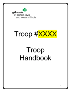Troop #8516 Parent Handbook - Girl Scouts of Eastern Iowa and