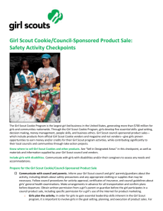 Safety Activity Checkpoints - Girl Scouts, Hornets` Nest Council