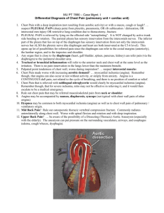 Differential Diagnosis of Chest Pain (pulmonary unit + cardiac unit)