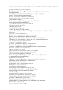 List of questions for practical skills evaluation for 3rd year students of