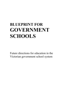 Blueprint for Government Schools: Future directions for education in