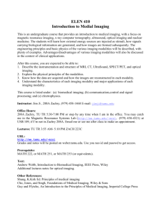 ELEN 410 - Introduction to Medical Imaging