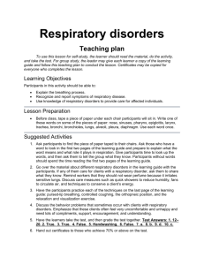 Respiratory Disorders packet