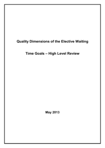 Quality Dimensions of the Elective Waiting Time