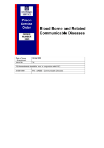 PSO 3845 - Blood Borne and related Diseases