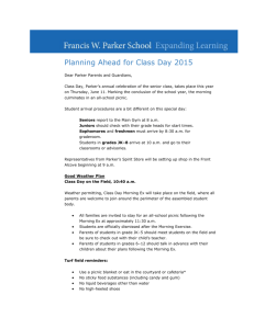 Francis W. Parker School Alumni Email Planning Ahead for Class