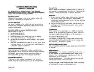 Patients` charter - Tonyfelin Medical Centre