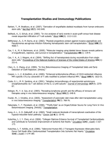 Transplantation Studies and Immunology Bibliography