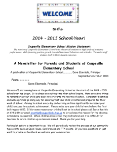 A Newsletter for Parents and Students of Coupeville Elementary