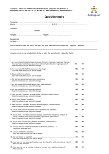 Asklepion Medical Questionnaire