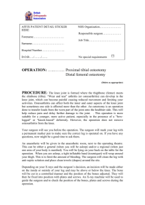 Knee Osteotomy Consent Form