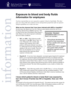 Exposure to blood and body fluids: Information for employees