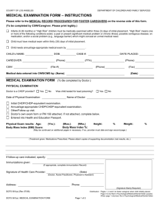 DCFS 561a - Medical Examination Form