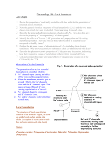 Pharmacology 19b – Local Anaesthesia