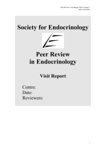Visit Report - Society for Endocrinology