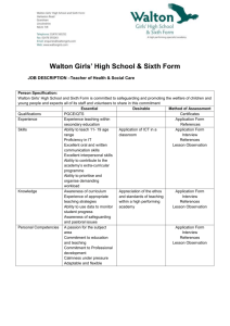 HSC JD 2015 - The Walton Girls High School