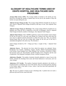 GLOSSARY OF HEALTHCARE TERMS AS USED BY OSHPD`s