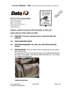 Subject: Loading Firmware & PID parameter on MEI card