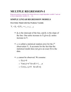 MULTPLE REGRESSION-I