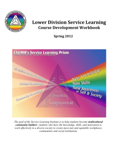 Lower Division Curriculum Workbook