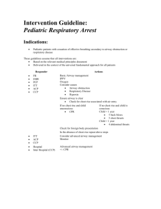 Pediatric Respiratory Arrest | Intervention