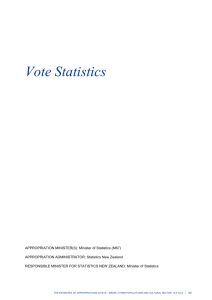 Vote Statistics - Vol 8 Māori, Other Populations and Cultural Sector