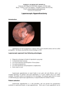 Laparoscopic Appendicectomy - World Laparoscopy Hospital