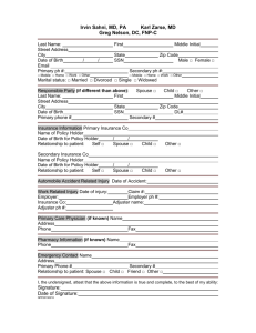 new patient form - Spine Center of Texas