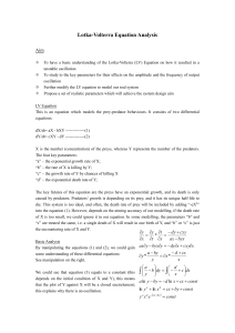 Lotka-Volterra Equation Analysis