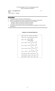 formulas for reference