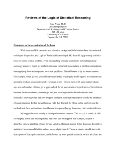 Review of the Logic of Statistical Reasoning